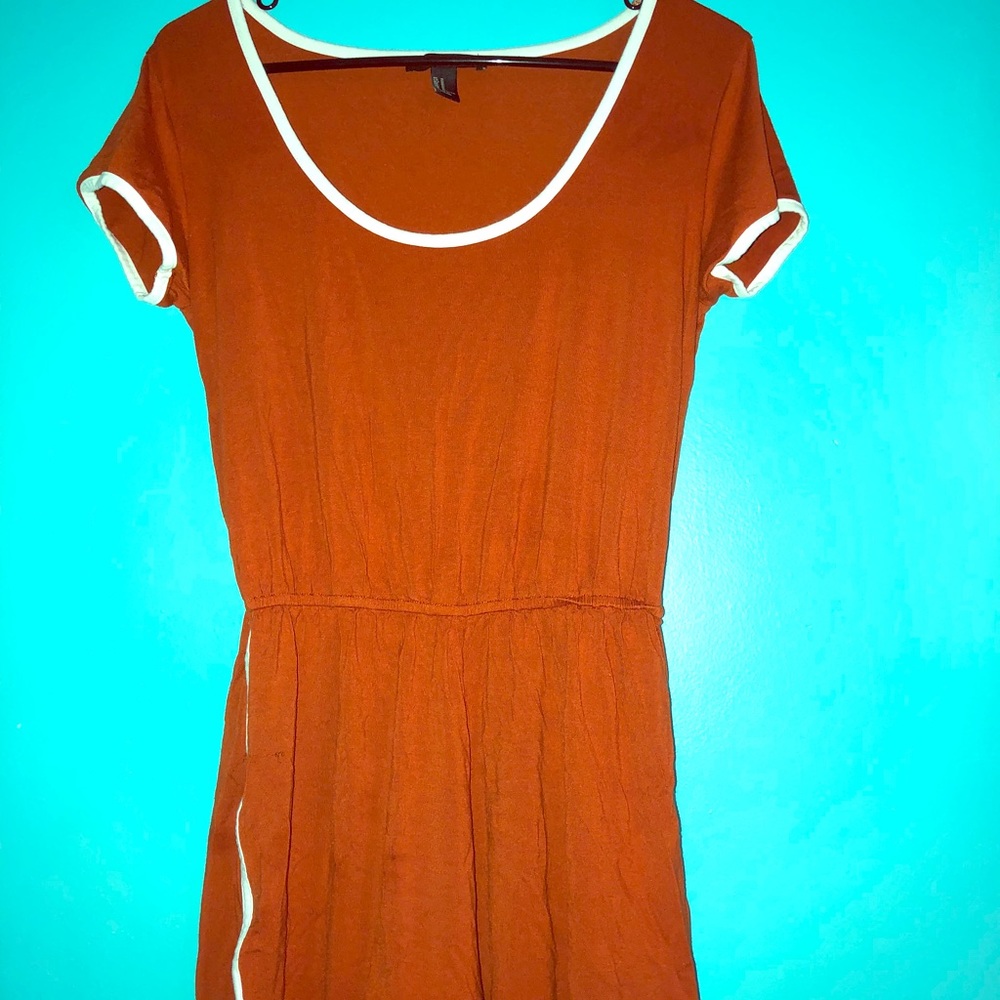Burnt Reddish Orange Romper